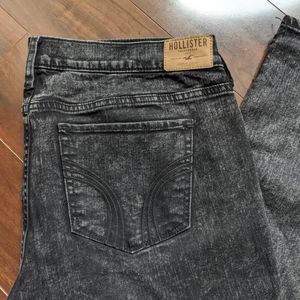 HOLLISTER black/grey wash girlfriend jeans